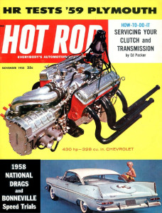 HOT ROD 1958 NOV - BONNEVILLE, NORTON-MARION, NEW FURY